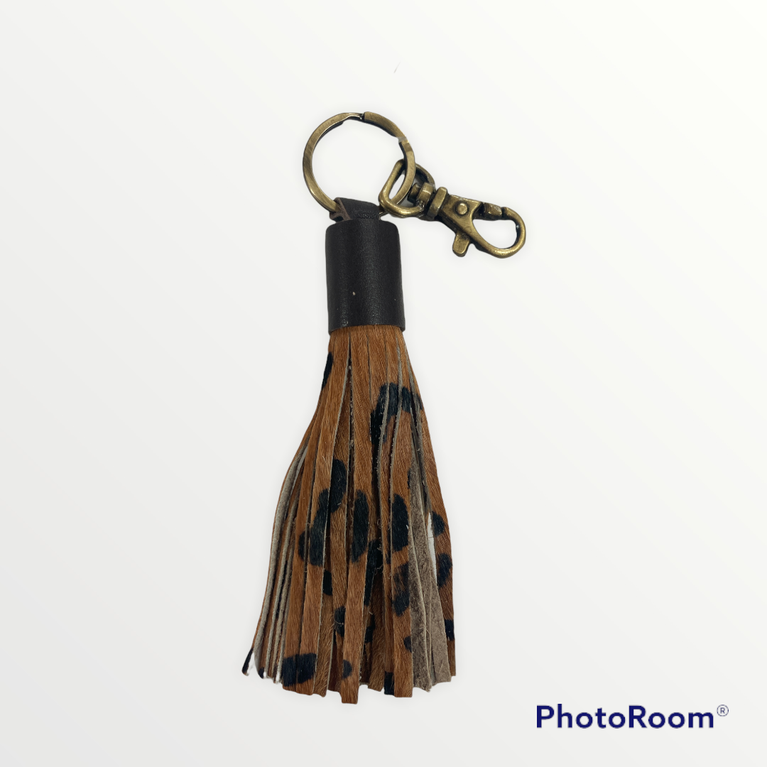 Tassel Cowhide Keyring