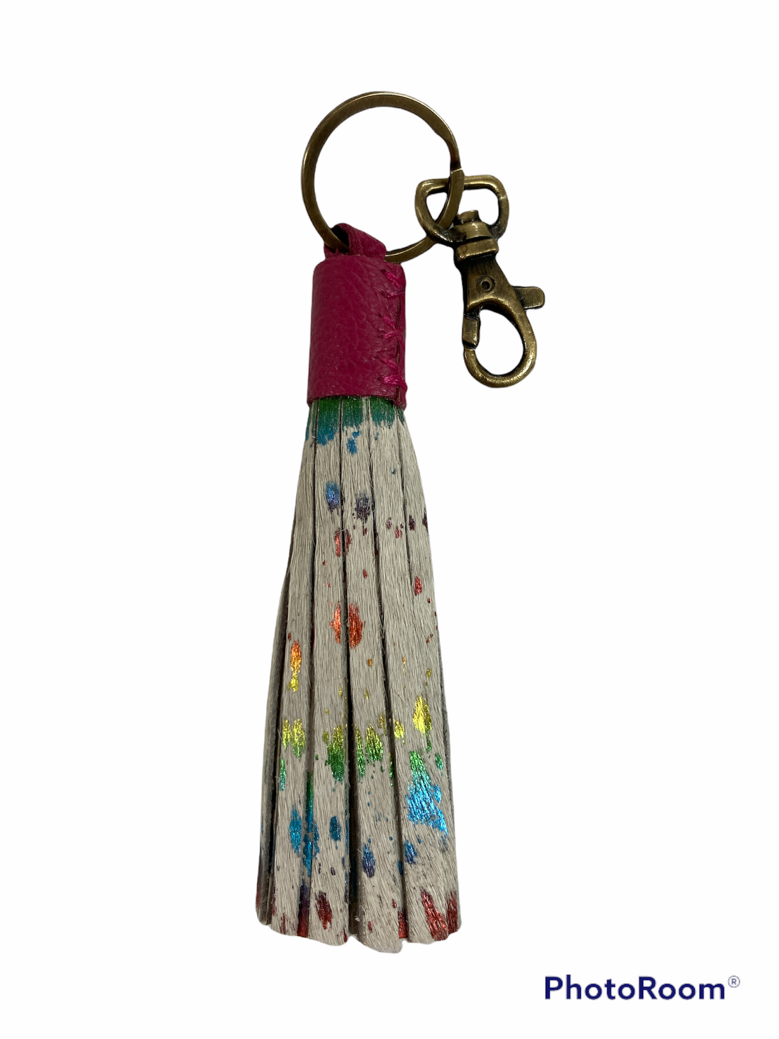 Tassel Cowhide Keyring
