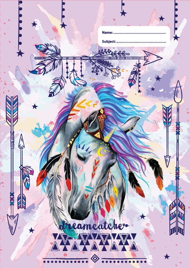 Spencil A4 Book Cover - Dreamcatcher Horse 1