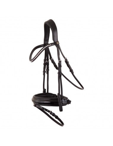 BR Equestrian Eston Patent/Lace Combination Noseband
