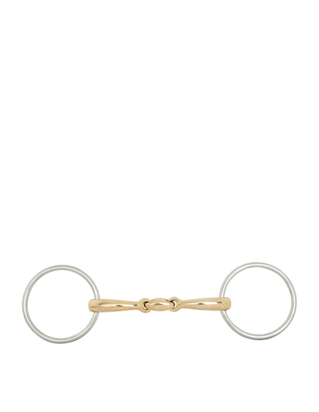 BR Equestrian Mouth Snaffle Soft Contact Double Broken Curved 14mm
