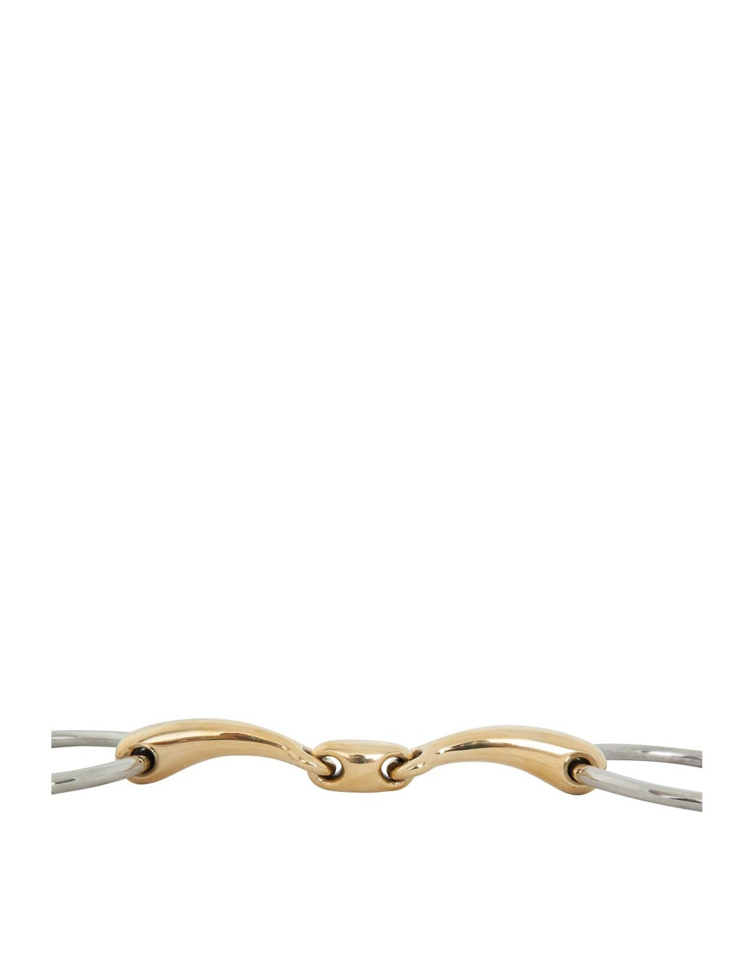 BR Equestrian Mouth Snaffle Soft Contact Double Broken Curved 14mm