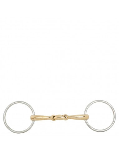 BR Equestrian Soft Contact Double Broken Curved Bit 14mm
