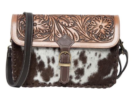 The Design Edge Panama Tooling Leather Flap Cowhide Bag