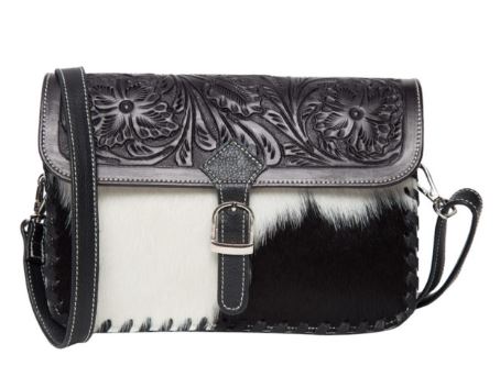 The Design Edge Panama Tooling Leather Flap Cowhide Bag