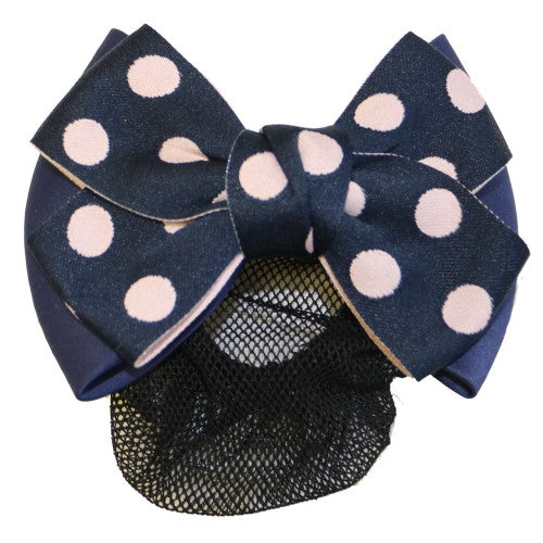 Huntington Polka Dot Show Bow With Hair Net