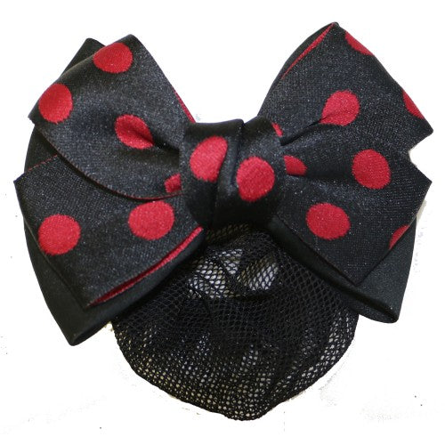 Huntington Polka Dot Show Bow With Hair Net