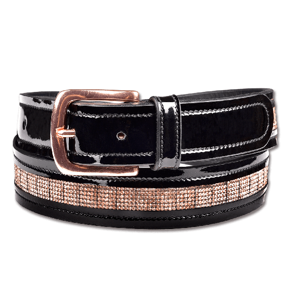 Elt Belt Patent Rose Gold Crystals