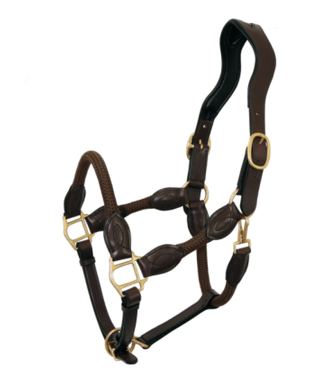 Tanami Leather/Rope Halter Brass