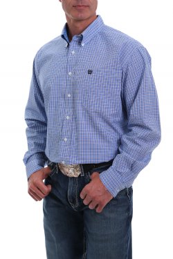 Ciinch Mens Royal Blue Black And White Windowpane Plaid