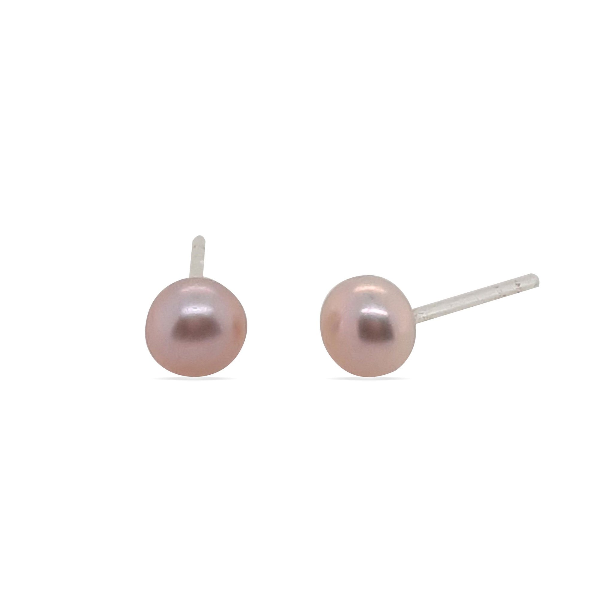 Earrings SS Freshwater Pearl Pink 8mm