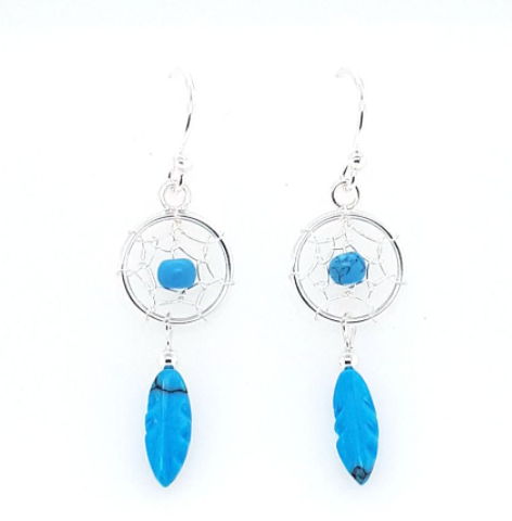 Earrings SS Dream Catch Turquoise