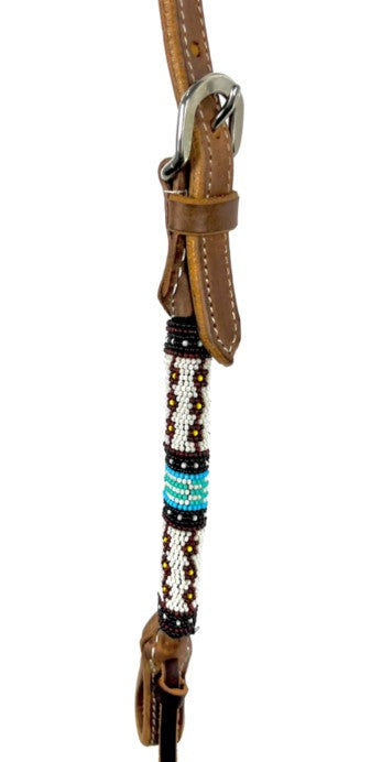 Ezy Ride Bridle One Ear with Blue Beaded Accent | Horse Supplies - bridle | Saddleworld Ipswich