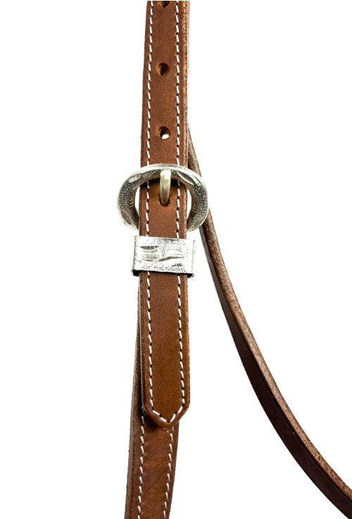 Ezy Ride Bridle Brow with Stitching and Silver Trim