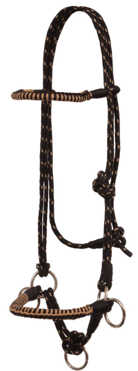 Ezy Ride Nylon Halter Side Pull Black Tan