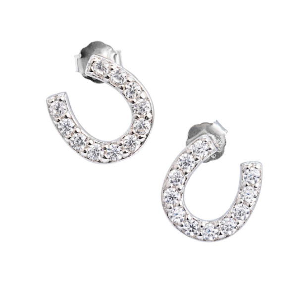 Stud Ss Cz Horseshoe