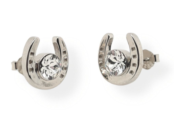 Stud SS and CZ Large Horse Shoe