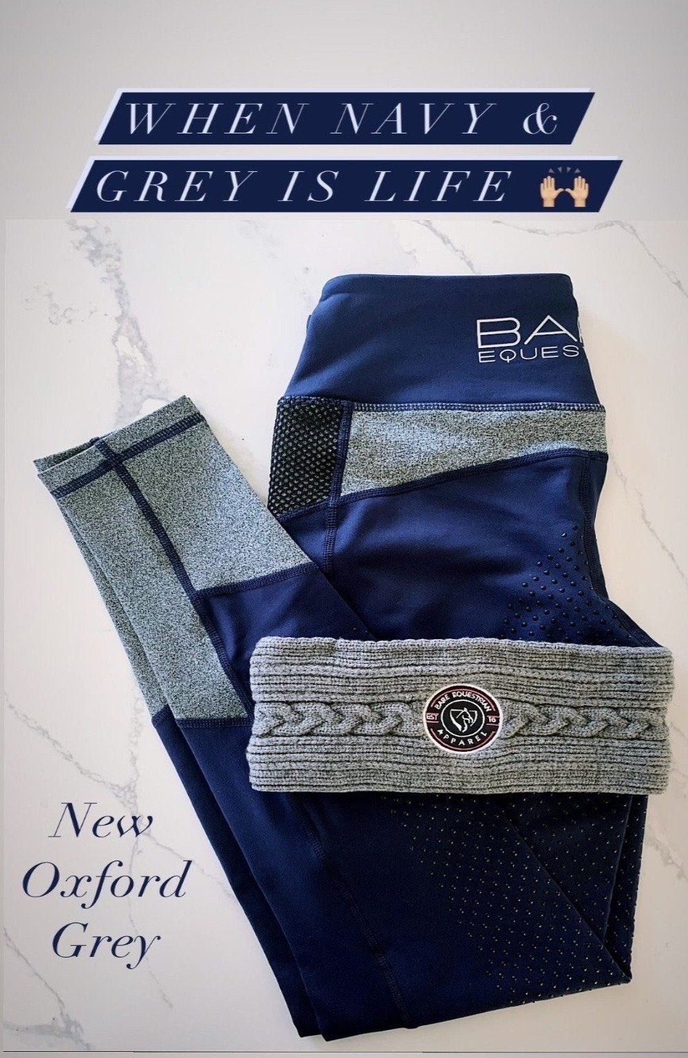 Bare Youth Performance Riding Tights - Oxford Grey