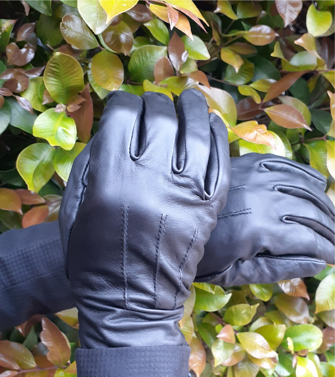Oxley Outfitters Navy Leather Gloves