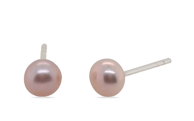Earrings S/S Fw Pearl Pk 5Mm