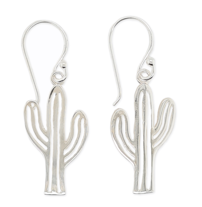 Earrings Sterling Silver Saguaro Cactus
