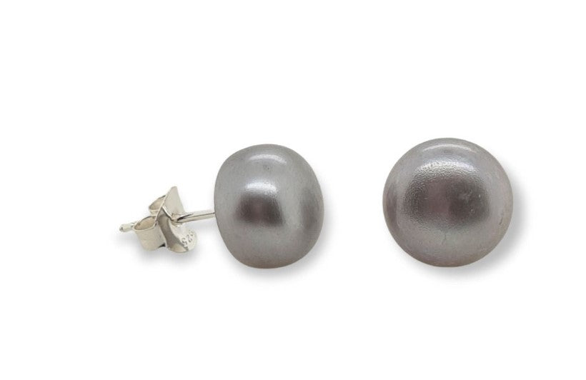 Studs Sterling Silver and Silver 12mm Pearl