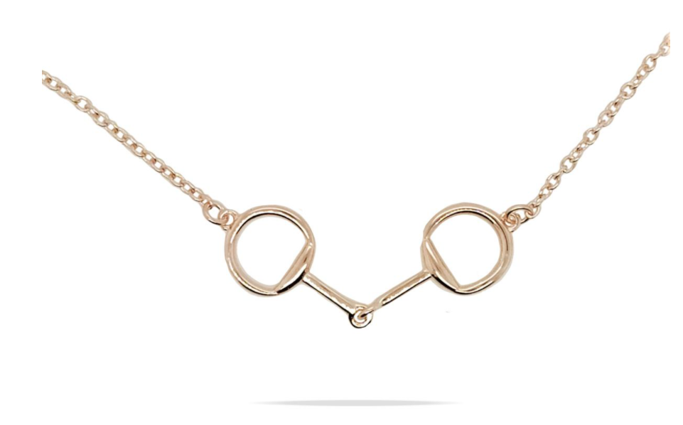 Mountain Creek Jewellery Pendant SS and Chain Rose Gold Plated Snaffle Bit