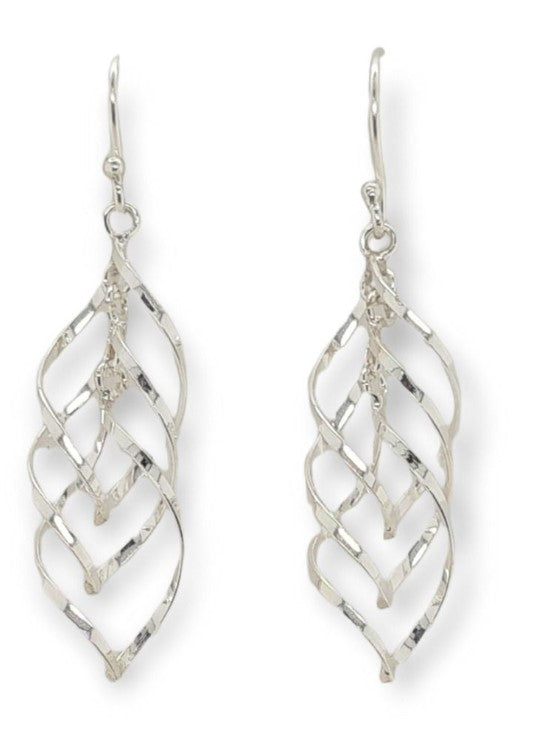 Earrings Sterling Silver Fine Twist
