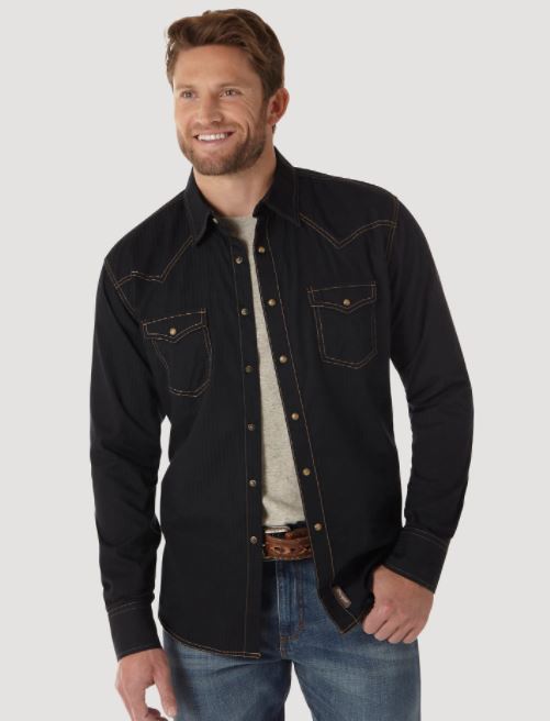 Wrangler Mens Retro Premium 2 Pocket LS Shirt