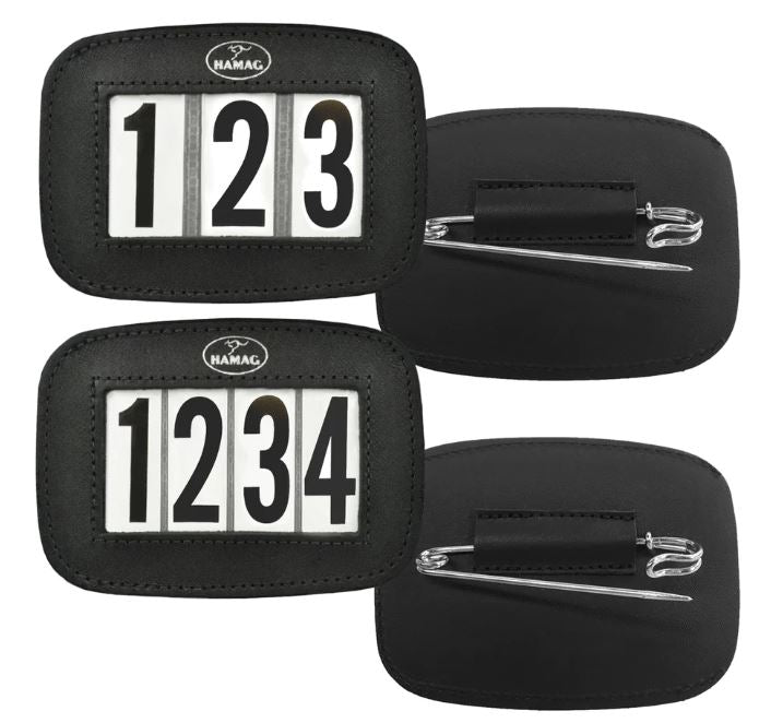 Hamag Leather Saddle Cloth Number Holders (Pair)