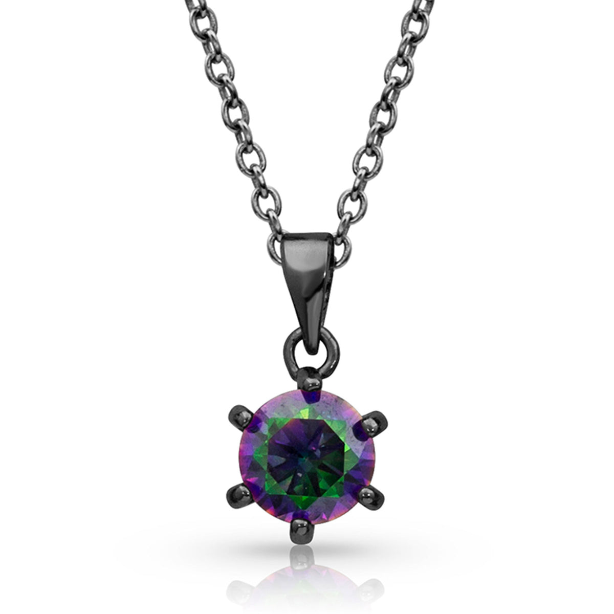 Montana Necklace - Northern Lights Solitaire Mystic Topaz