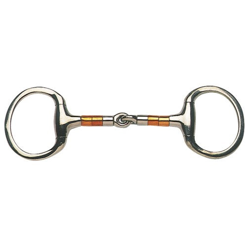 Eggbutt Snaffle With Copper And Ss Roller