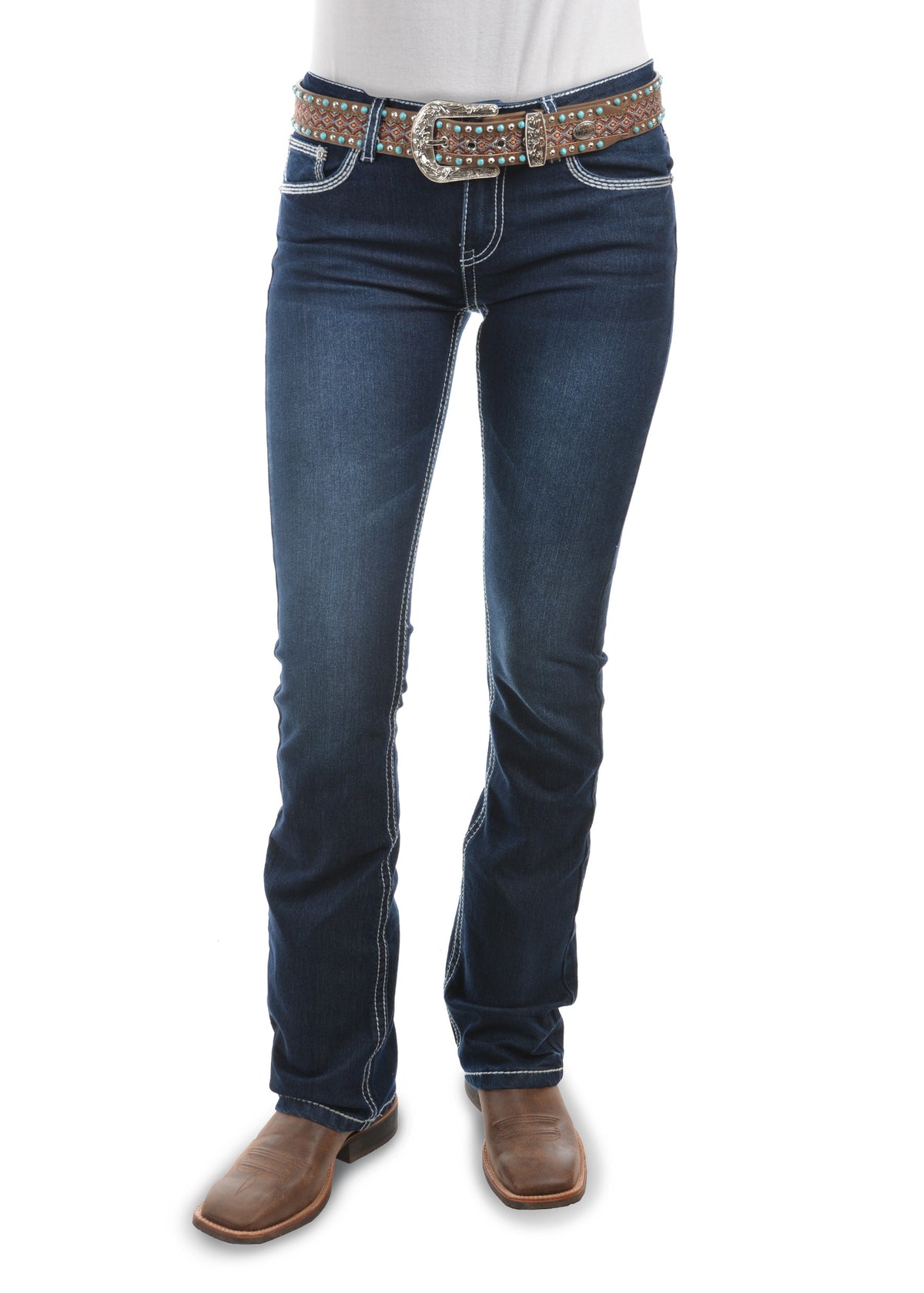 Pure Western Wmns Hannah Bootcut Jean 34 Leg