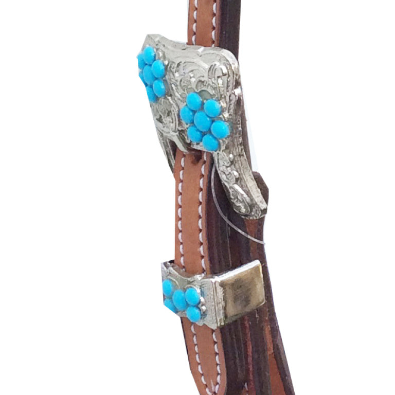 Toprail Bridle with Embossed Barbed Wire Browband