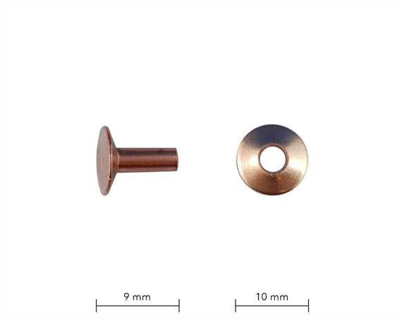 Rivet Binder Copper 8 Guage 10Mm And Washers