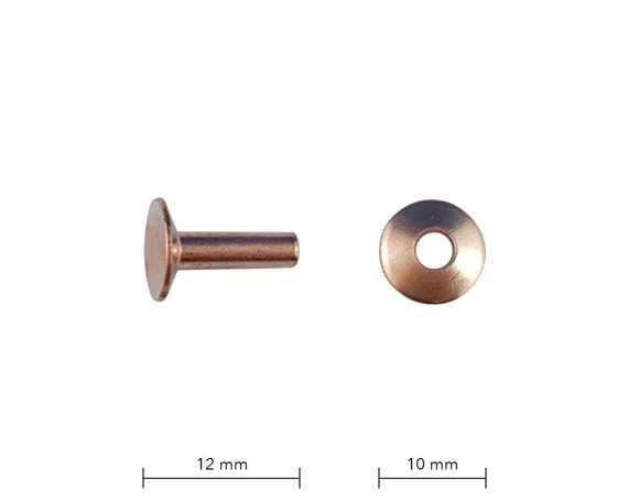 Rivet Binder Copper 8 Guage 12Mm And Washers