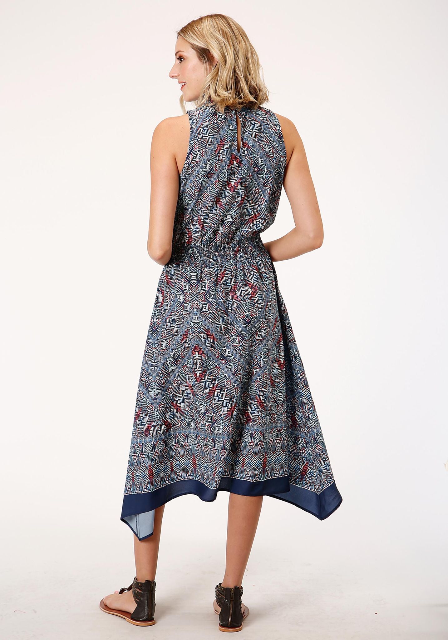 Roper Wms Studio West Colleciton Dress Blue
