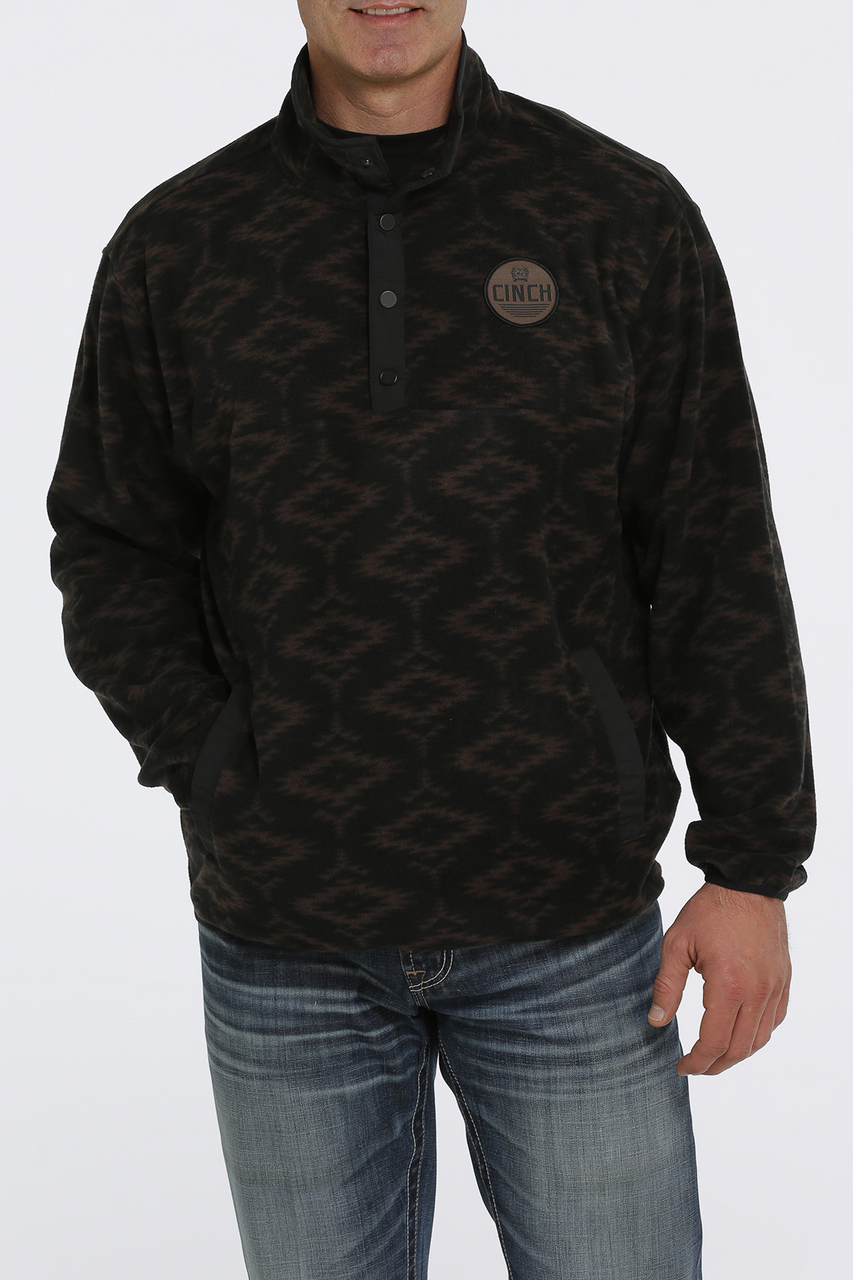 Cinch Black Aztec Fleece Pullover - Winter Black Friday Sale
