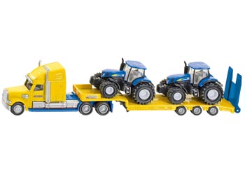 Siku - Truck with 2 New Holland Tractors