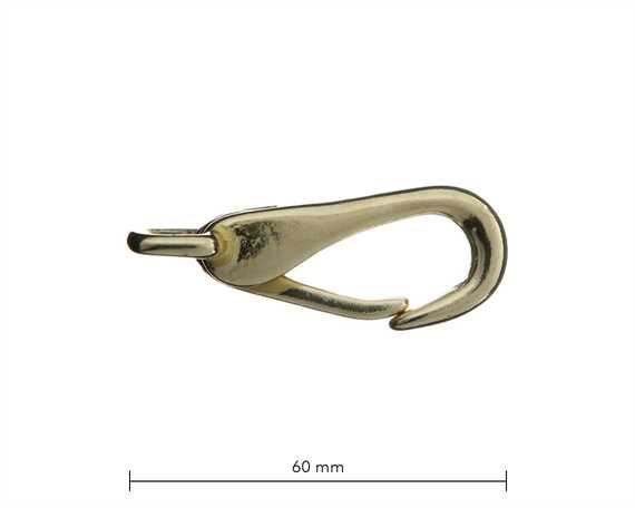 Snap Fixed Eye 19mm Brass 60mm Long