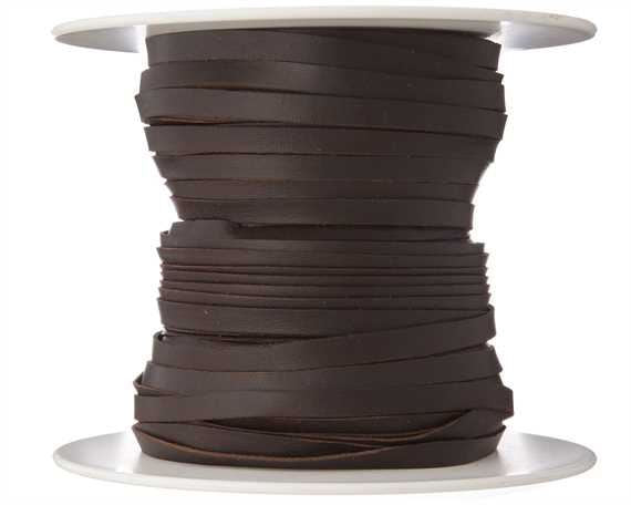 Kangaroo Lacing Flat 4.7Mm Dark Brown 50M