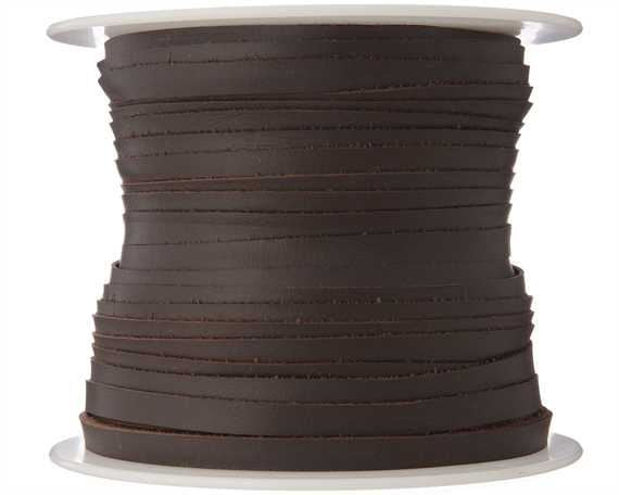 Kangaroo Lacing Flat 6mm Dark Brown 50m Roll