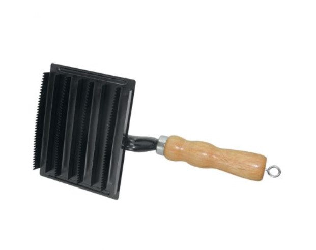 Comb Curry Metal Wood Handle