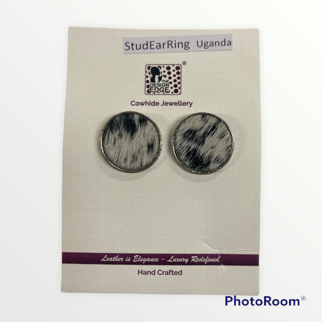 Uganda Hair On Stud Earrings