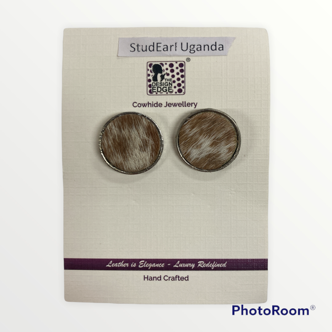 Uganda Hair On Stud Earrings