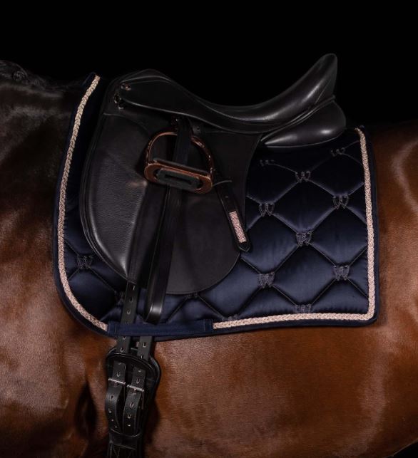 Saddle Pad Dressage Valencia Black/Rose Gold